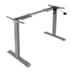 Töölaud ERGO 1-mootoriga 140x70xH71-121cm, vaher/hõbehall Kirjutuslauad ERGO
