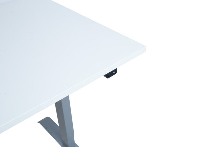 Töölaud ERGO 1-mootoriga 160x80xH71-121cm, hallikasvalge/hõbehall Kirjutuslauad ERGO