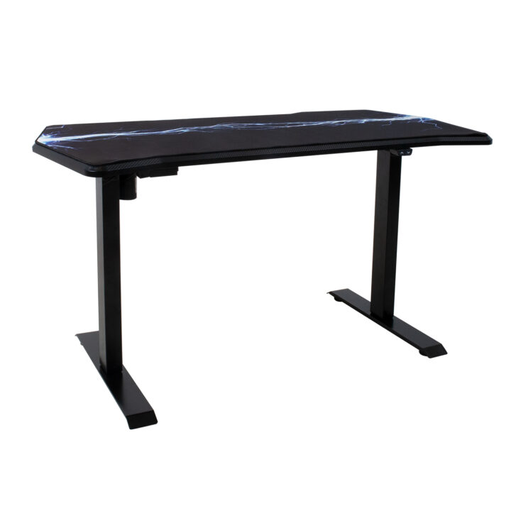 Mängurilaud GAMER 1-mootoriga 140x70cm, hiirematiga, must, puitlaastplaat Kontorimööbel O02-100 Reguleeritavad töölauad