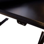 Mängurilaud GAMER 1-mootoriga 140x70cm, hiirematiga, must, puitlaastplaat Kontorimööbel O02-100 Reguleeritavad töölauad