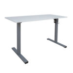 Töölaud ERGO OPTIMAL 1-mootoriga 120x60xH71-116cm, valge/hõbehall Kontorimööbel ERGO