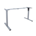 Töölaud ERGO OPTIMAL 1-mootoriga 120x60xH71-116cm, valge/hõbehall Kontorimööbel ERGO