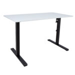 Töölaud ERGO OPTIMAL 1-mootoriga 120x60xH71-116cm, valge/must Kontorimööbel ERGO