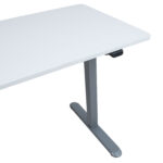 Töölaud ERGO LIGHT 1-mootoriga 120x60xH73-118cm, valge/hõbehall Kontorimööbel ERGO