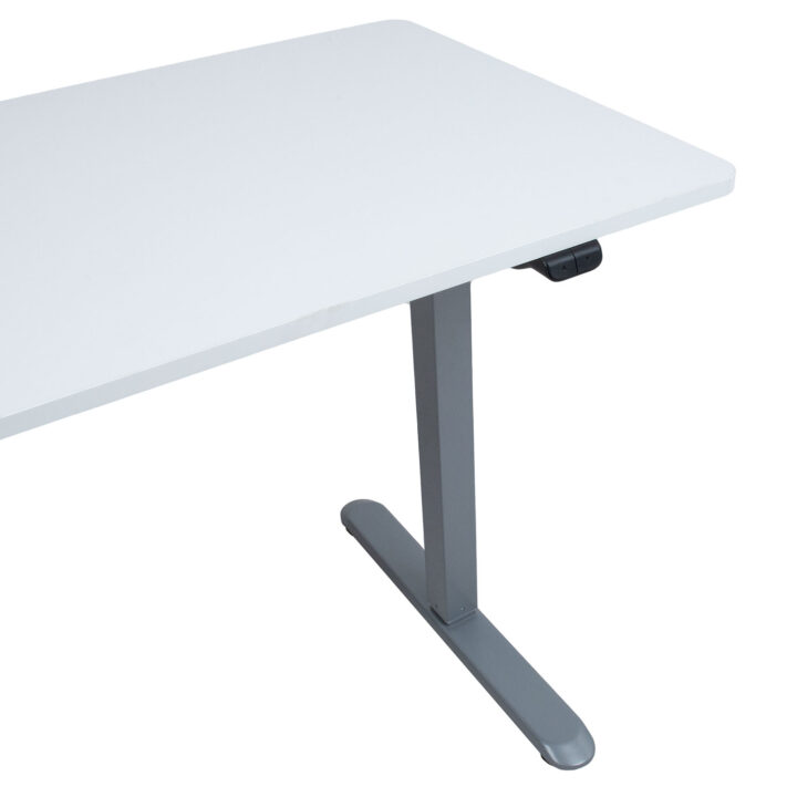 Töölaud ERGO LIGHT 1-mootoriga 120x60xH73-118cm, valge/hõbehall Kontorimööbel ERGO