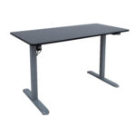 Töölaud ERGO LIGHT 1-mootoriga 120x60xH73-118cm, must/hõbehall Kontorimööbel ERGO