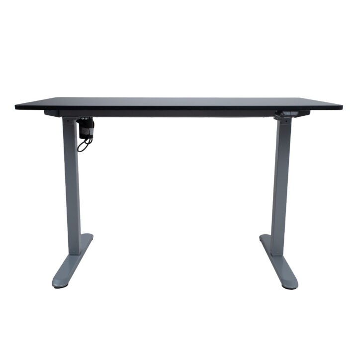 Töölaud ERGO LIGHT 1-mootoriga 120x60xH73-118cm, must/hõbehall Kontorimööbel ERGO