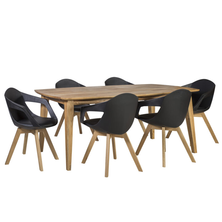 Söögilauakomplekt RETRO 6-tooliga 37035 Pikendatavad söögilauad H02-100 Söögilaua komplektid
