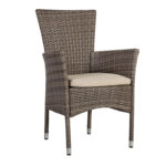 Aiamööblikomplekt PALOMA laud 74x74xH72,5cm, 2 tooli 57x59xH90cm, terasraam, plastikpunutis Rõdumööbel Garden