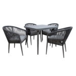 Aiamööblikomplekt ECCO laud ja 4 tooli 21177 Söögilaua komplektid Garden
