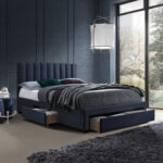 Voodi GRACE madratsiga HARMONY TOP 160x200cm, sinine Magamistuba 160x200