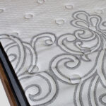 Voodi GRACE 160x200cm, madratsiga HARMONY DELUX, tumehall Magamistuba Voodid madratsiga