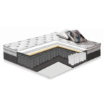 Voodi CHAMBA 160x200cm, madratsiga HARMONY TOP Magamistuba Voodid