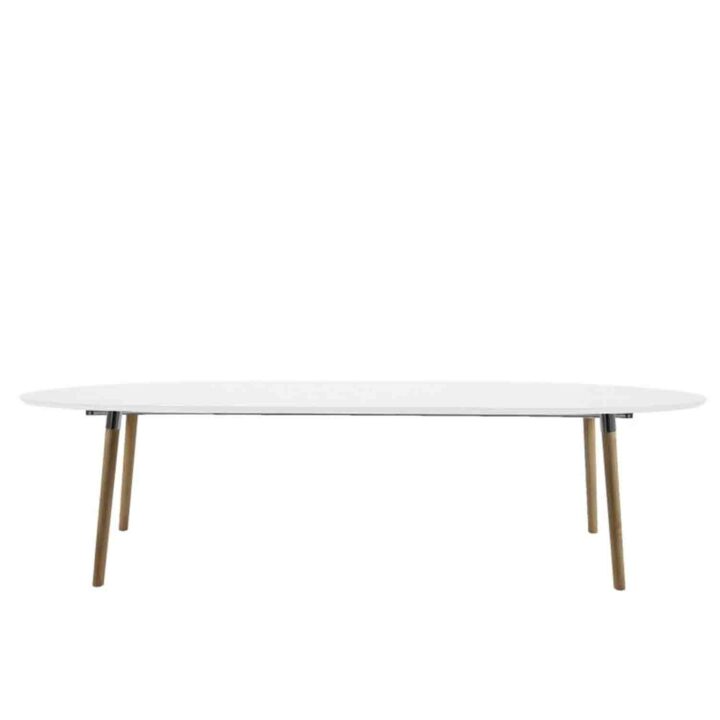 Söögilauakomplekt BELINA 8-tooliga (AC55607) 170/270x100xH74cm, pikendatav, lauaplaat: puit, värvus: valge, jalad: puit Söögilaua komplektid ACTONA