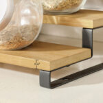 Maitseainete riiul 32×24.5×11.2/32x24x9.5cm, looduslik, must Köögiriistad