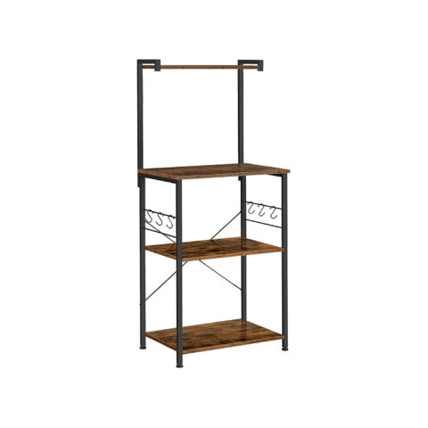 Köögiriiul 60x40x134cm, must, retrohõnguline värv Köögiriiulid