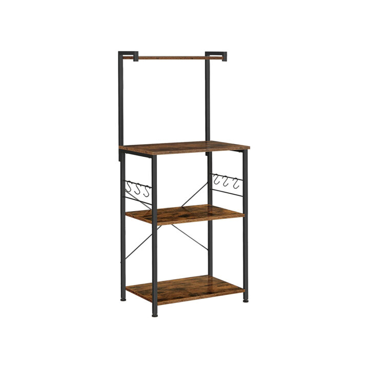 Köögiriiul 60x40x134cm, must, retrohõnguline värv Köögiriiulid