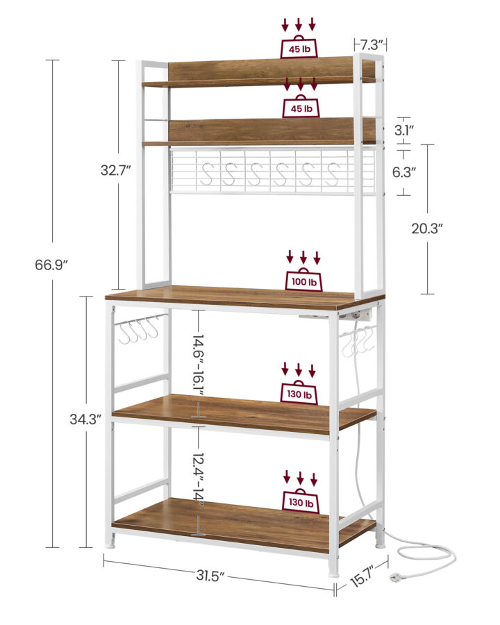 Köögiriiul 80x40x170cm Köögiriiulid