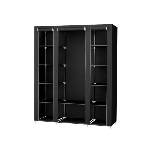 Garderoob 150x45x175cm, must Pesukorvid ja hoiukastid