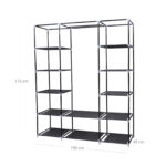 Garderoob 150x45x175cm, must Pesukorvid ja hoiukastid