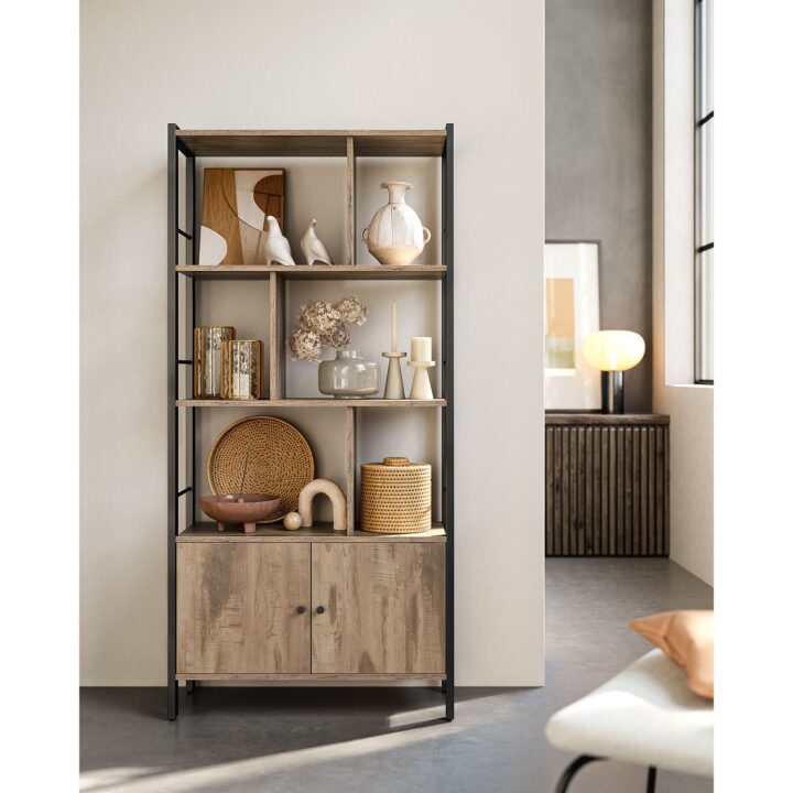 Raamatukapp 74x30x154.5cm Riiulid