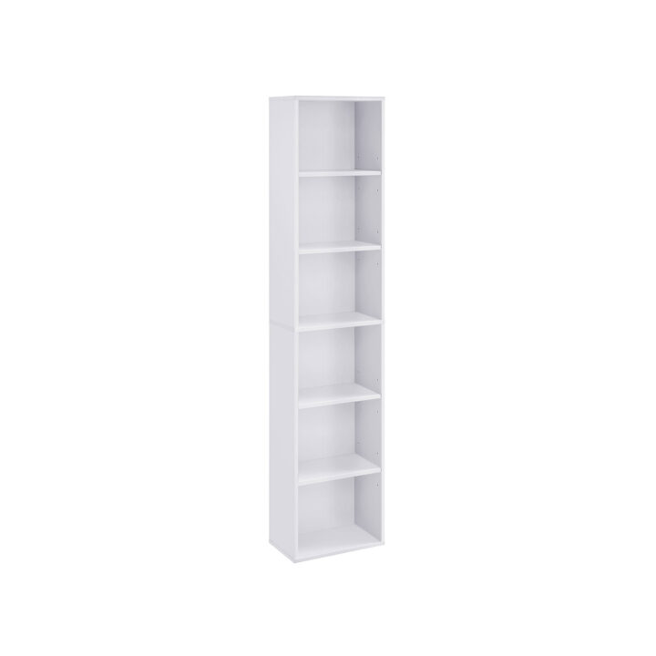 Raamatukapp 40x24x178.5cm, valge Raamaturiiulid