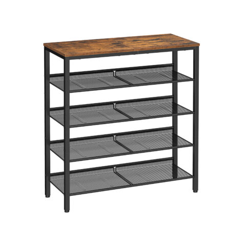 Kingariiul 75x28x93cm, must, retrohõnguline värv Jalatsikapid, jalatsiriiulid