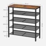 Kingariiul 75x28x93cm, must, retrohõnguline värv Jalatsikapid, jalatsiriiulid