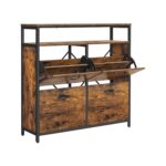Jalatsikapp 98.3x30x95cm, must, retro värv Jalatsikapid, jalatsiriiulid