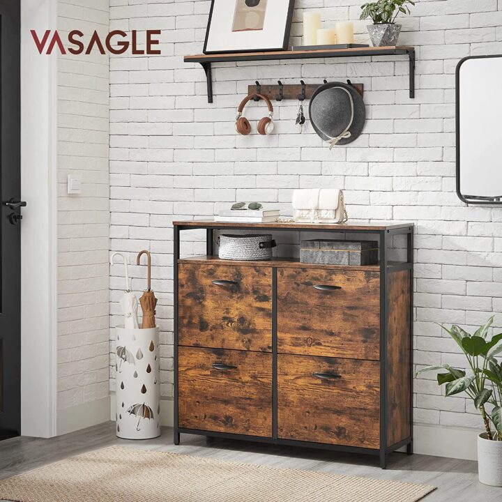 Jalatsikapp 98.3x30x95cm, must, retro värv Jalatsikapid, jalatsiriiulid