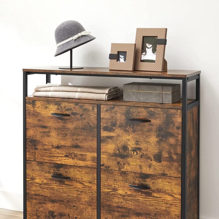 Jalatsikapp 98.3x30x95cm, must, retro värv Jalatsikapid, jalatsiriiulid
