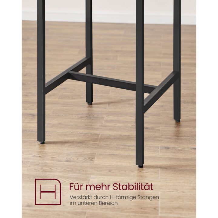 Baarilaua komplekt Table: 60x60x90cm Stool: 40x30x65cm, vintage pruun/must Baaripukid ja baarilauad