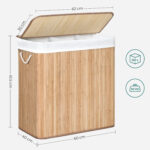Pesukorv 60x40x61.5cm, looduslik Pesukorvid