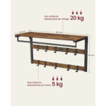 Riidenagi 80x30x42cm, vintage pruun/must Riidestanged ja nagid