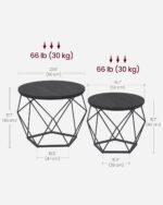 Kohvilaud Large Table: 60x60x45cm Small Table:50x50x40cm Diivanilauad