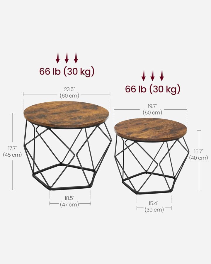 Kohvilaud Large Table: 60x60x45cm Small Table:50x50x40cm Diivanilauad