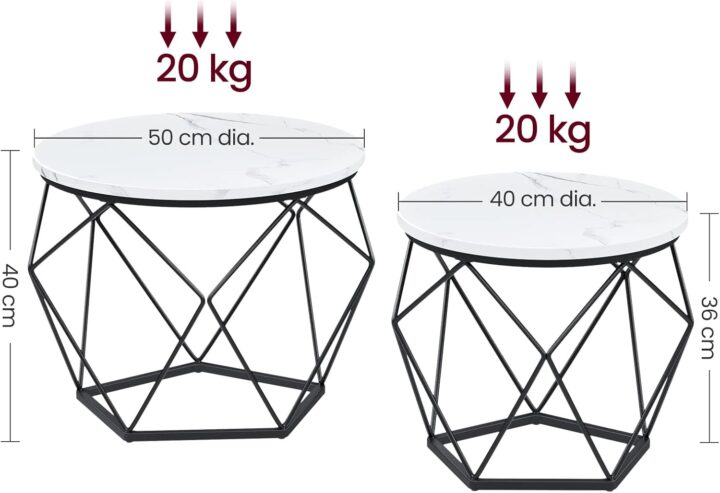 Kohvilaud Large Table: 60x60x45cm Small Table:50x50x40cm Diivanilauad