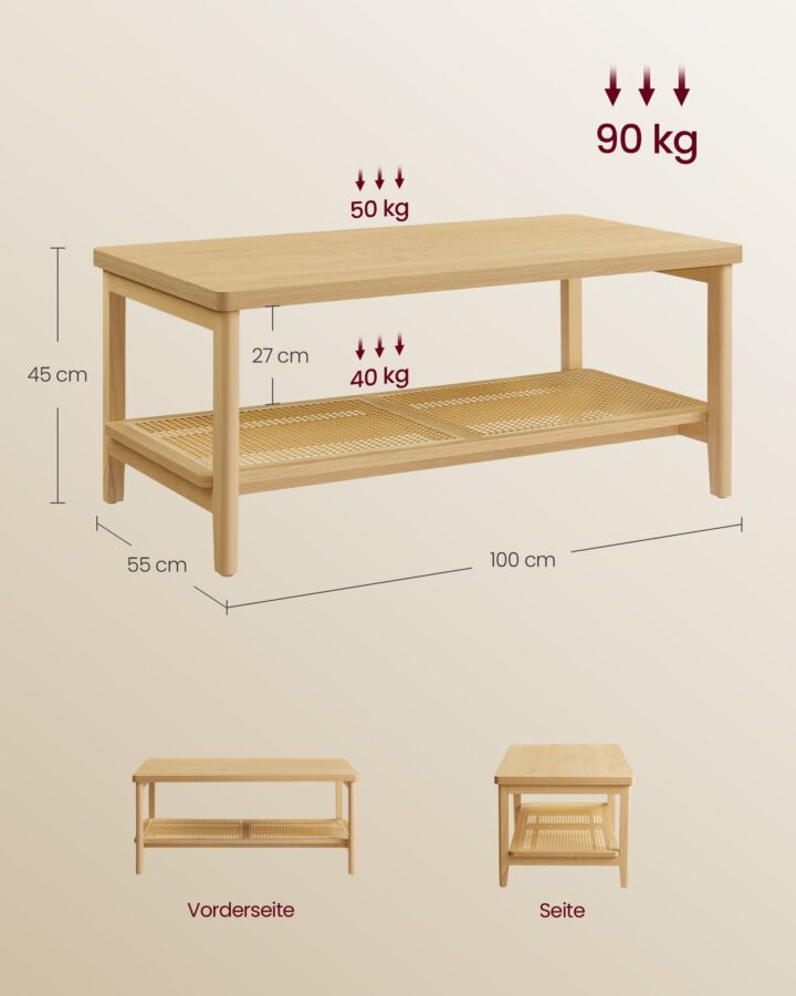 Kohvilaud 100x55x45cm Diivanilauad