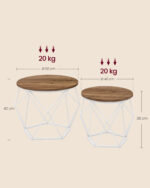 Kohvilaud Large Table: 50x50x40cm Small Table:40x40x36cm Diivanilauad