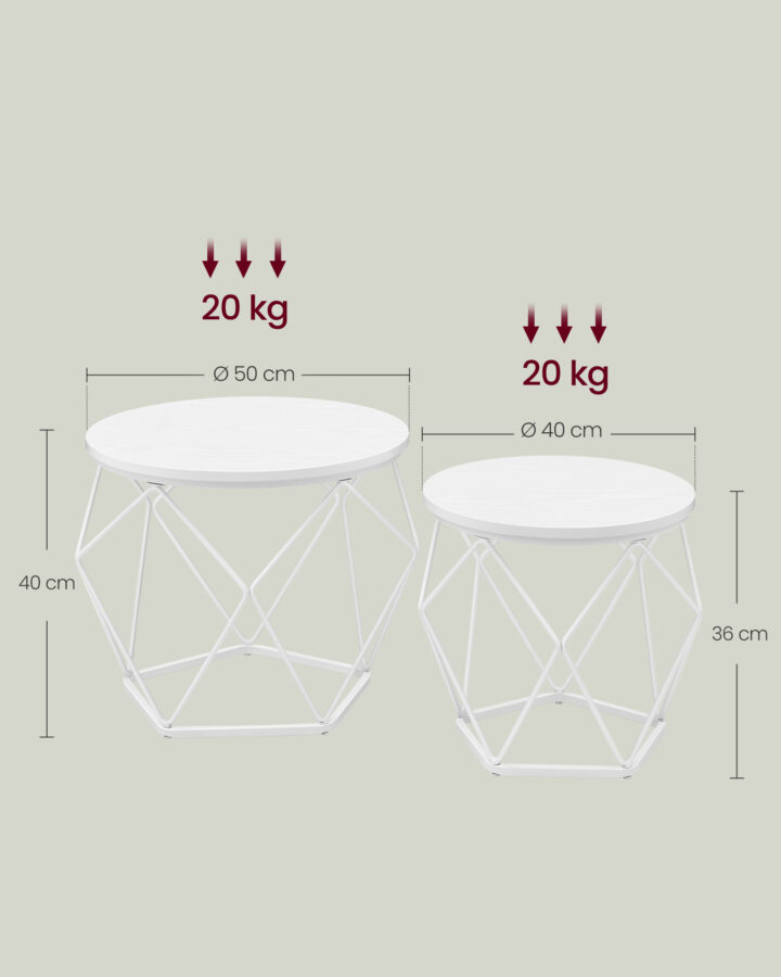 Kohvilaud Large Table: 50x50x40cm Small Table:40x40x36cm Diivanilauad