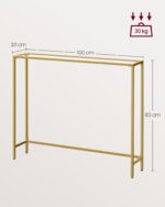 Konsoollaud 100x20x80cm Diivanilauad