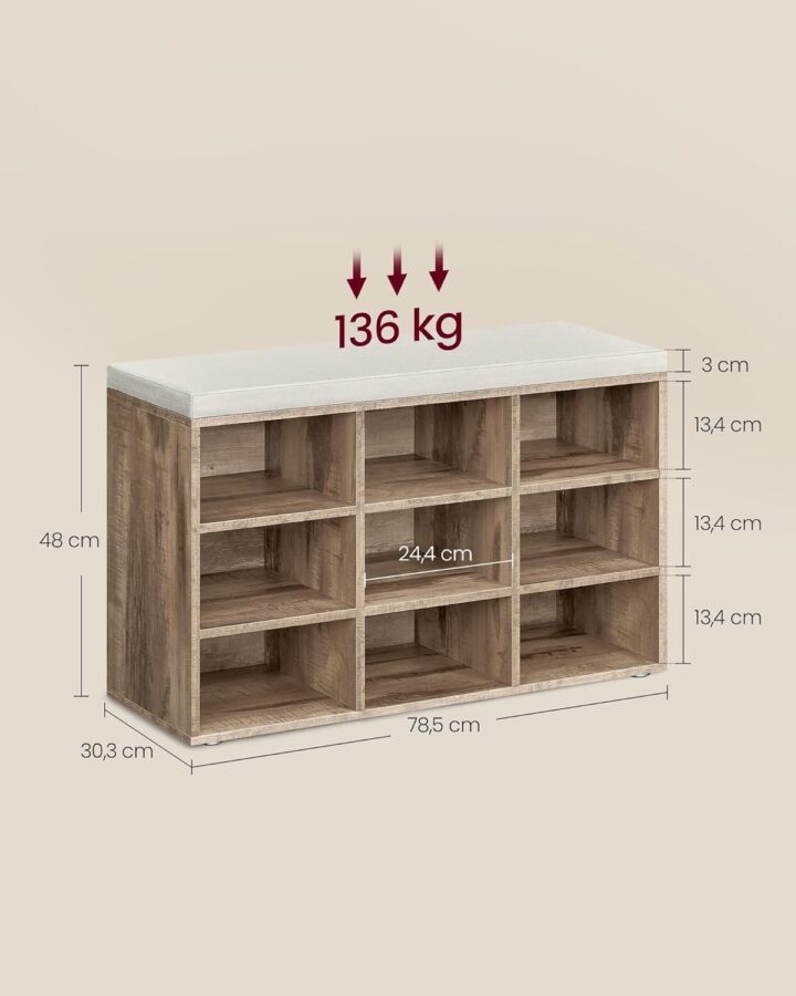 Hoiupink 78.5×30.3x48cm Jalatsikapid, jalatsiriiulid