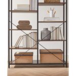 Raamaturiiul 100×30×170cm, must Raamaturiiulid