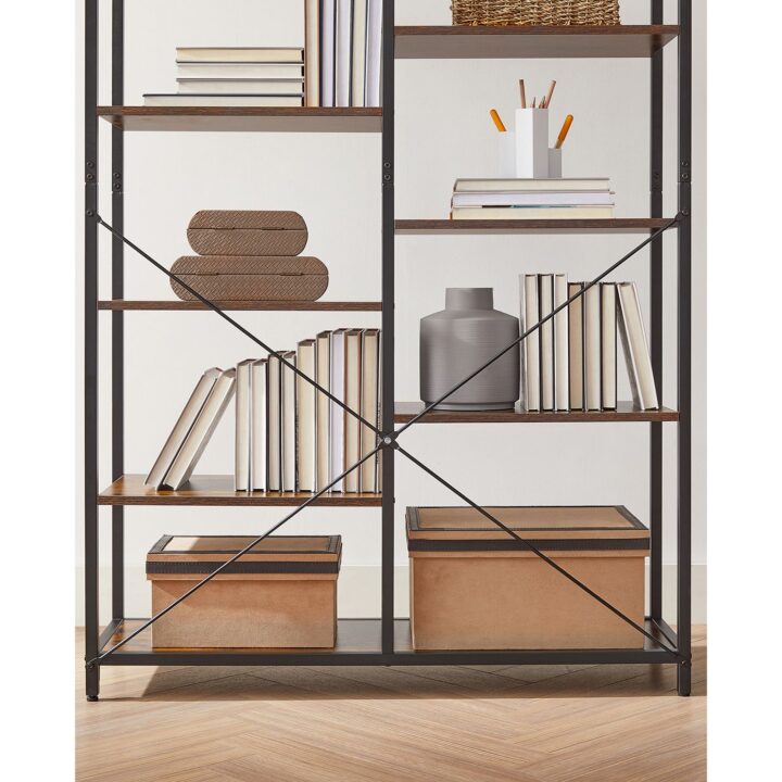 Raamaturiiul 100×30×170cm, must Raamaturiiulid
