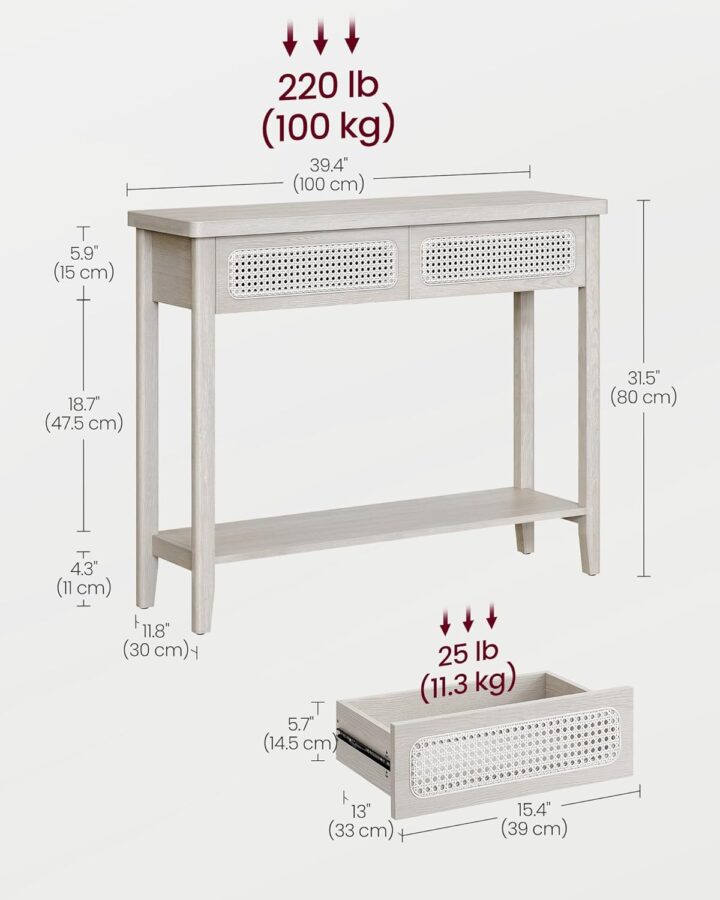 Konsoollaud 100x30x80cm Diivanilauad
