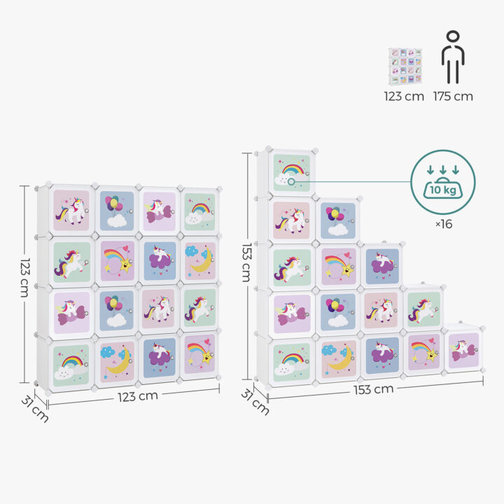 Plastikust hoiukast 123x31x123cm, valge Pesukorvid ja hoiukastid