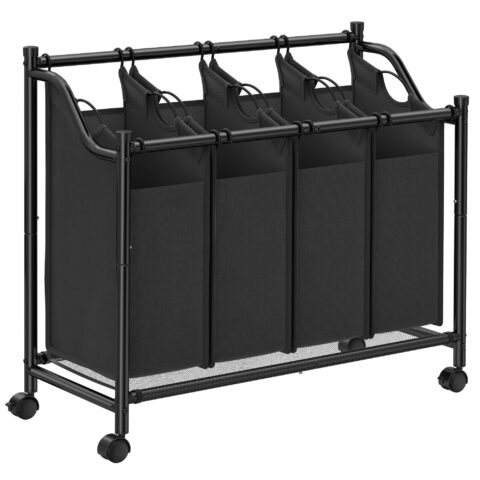 Pesukorv 87.5×38.5x81cm, must Pesukorvid ja hoiukastid