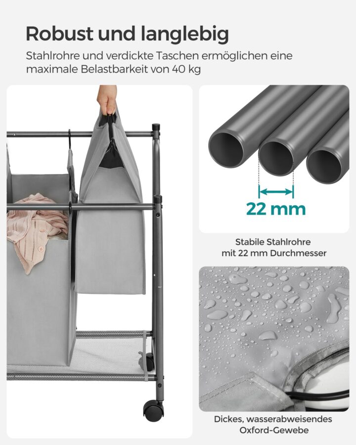 Pesukorv 87.5×38.5x81cm, hall Pesukorvid ja hoiukastid