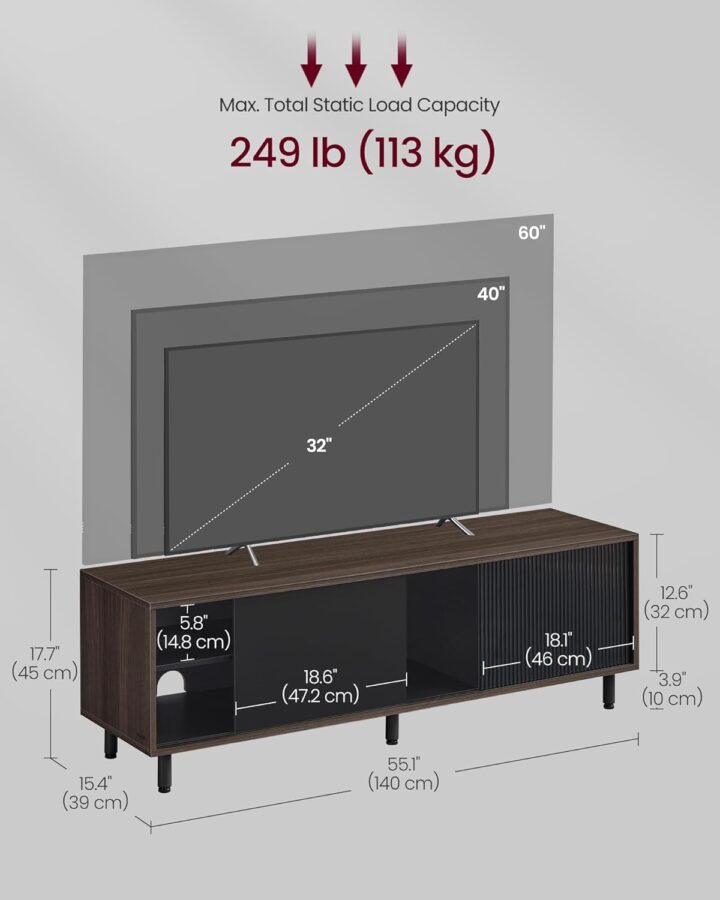 Telerialus 140x39x45cm TV-alused