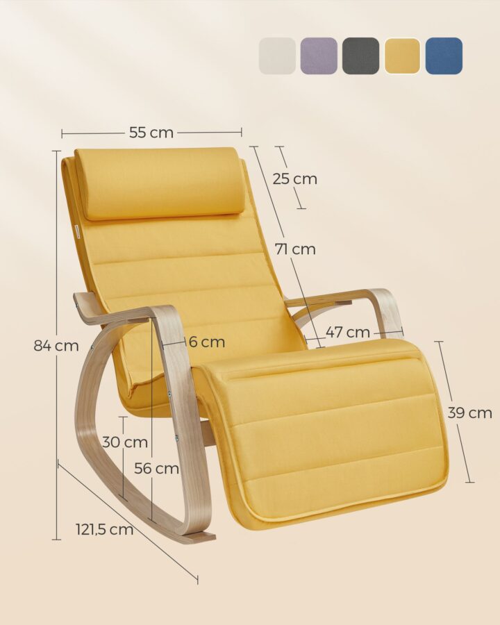 Painutatud puidust tool 121.5x67x84cm Kiiktoolid